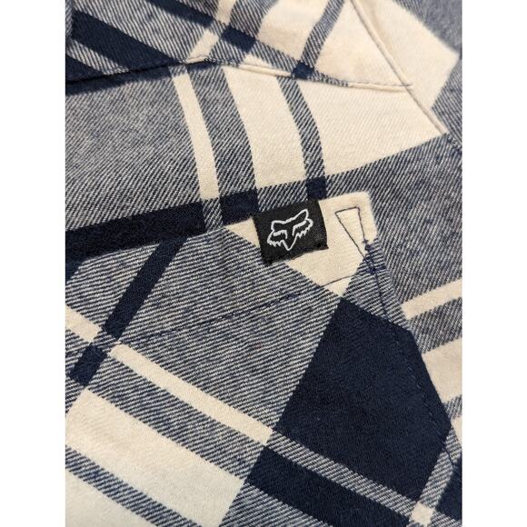 FOX Racing Flown Flannel Button Up Shirt Collared Long Sleeve Womens Small Top - Picture 3 of 6